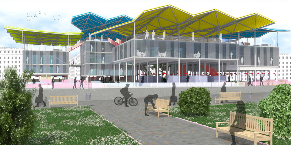 monteroarchitecture Gastronomic Center vista exteriror