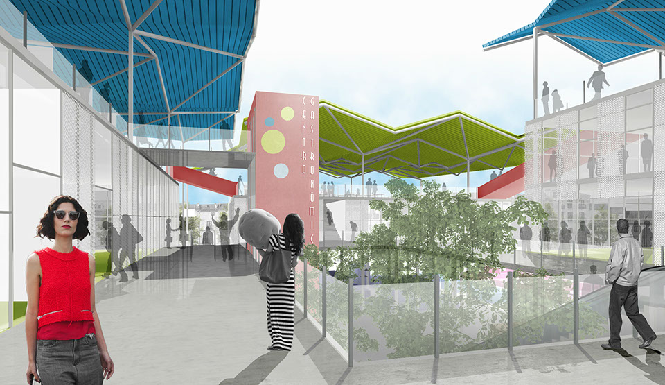 monteroarchitecture Gastronomic Center vista interior